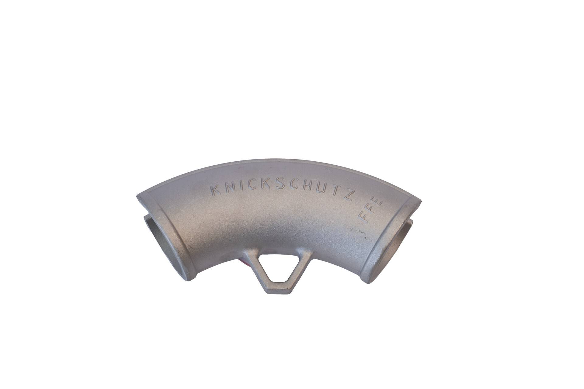 Knickschutzbogen aus Leichtmetall mit eingeprägter Kennzeichnung „KNICKSCHUTZ“