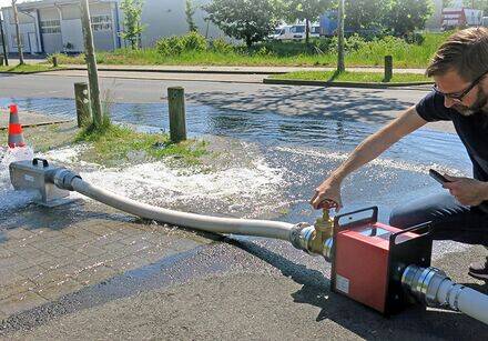 mag-flux HTL im Einsatz am Unterflurhydranten bei einer Durchflussmessung
